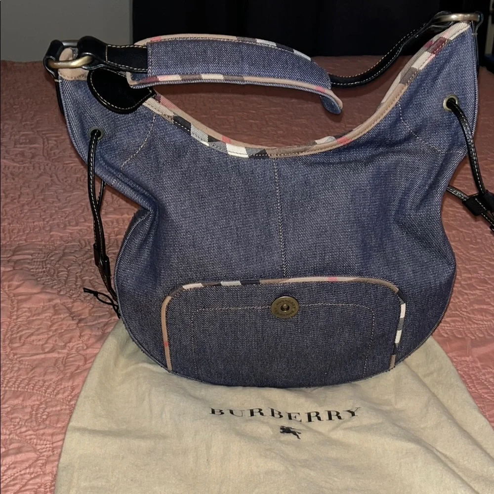 Burberry Blue denim Hobo Bag with Slouchy Silhouette - Picture 3 of 14